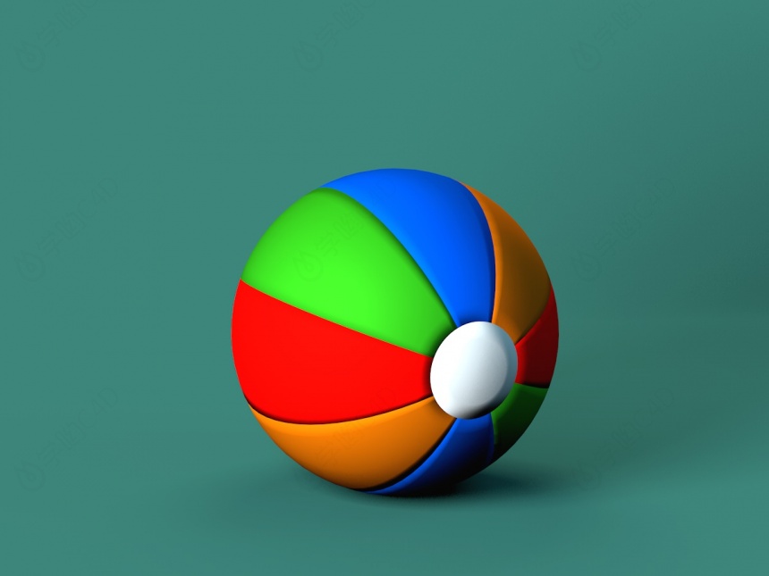 运动器材球C4D模型