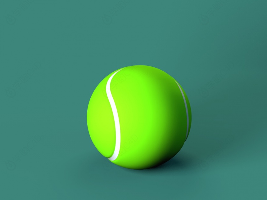 运动器材网球C4D模型