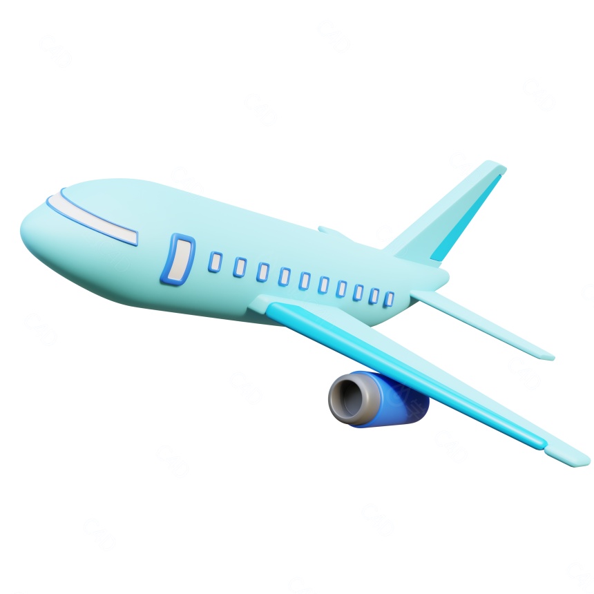 卡通玩具小飞机C4D模型