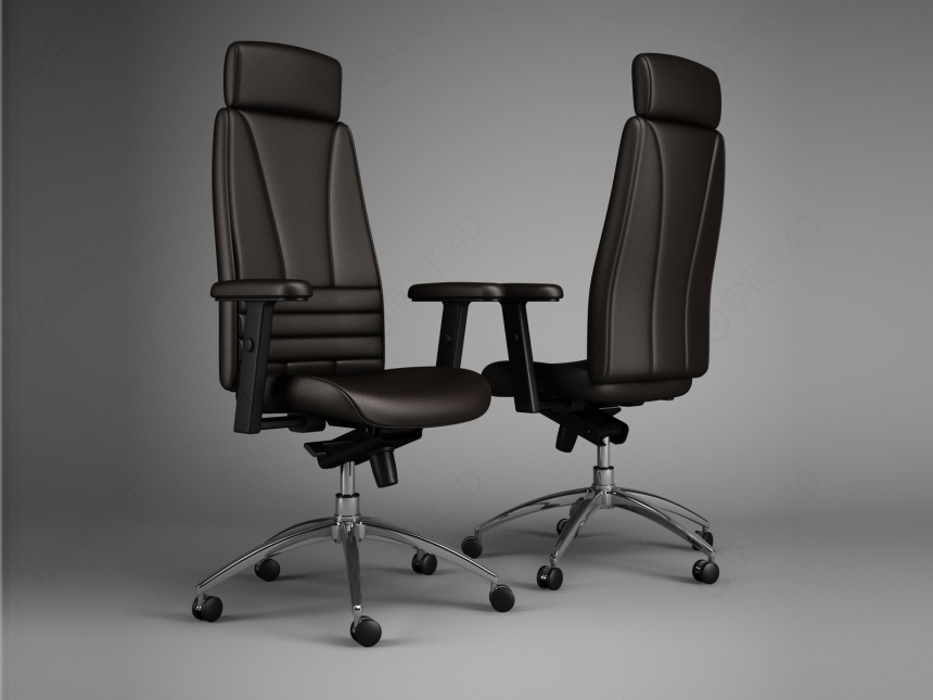 现代办公家具转椅C4D模型