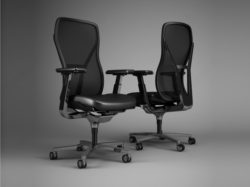 现代办公家具转椅C4D模型