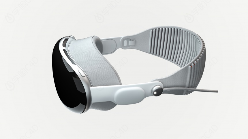 2023_Vision Pro 苹果VR头显设备C4D模型