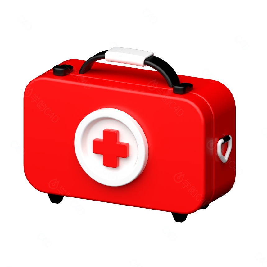 医疗器械素材医疗箱（白模）C4D模型