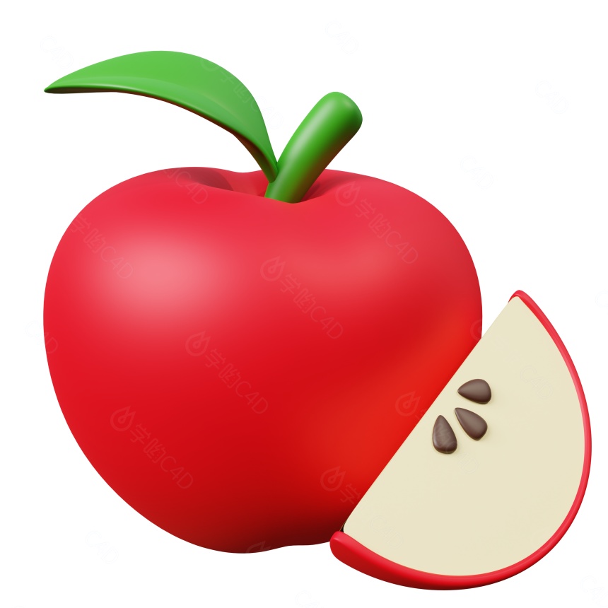 苹果水果C4D模型