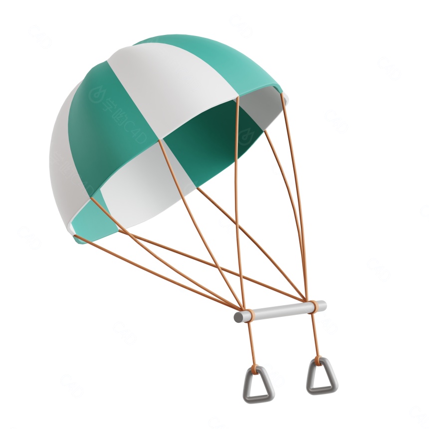 降落伞C4D模型