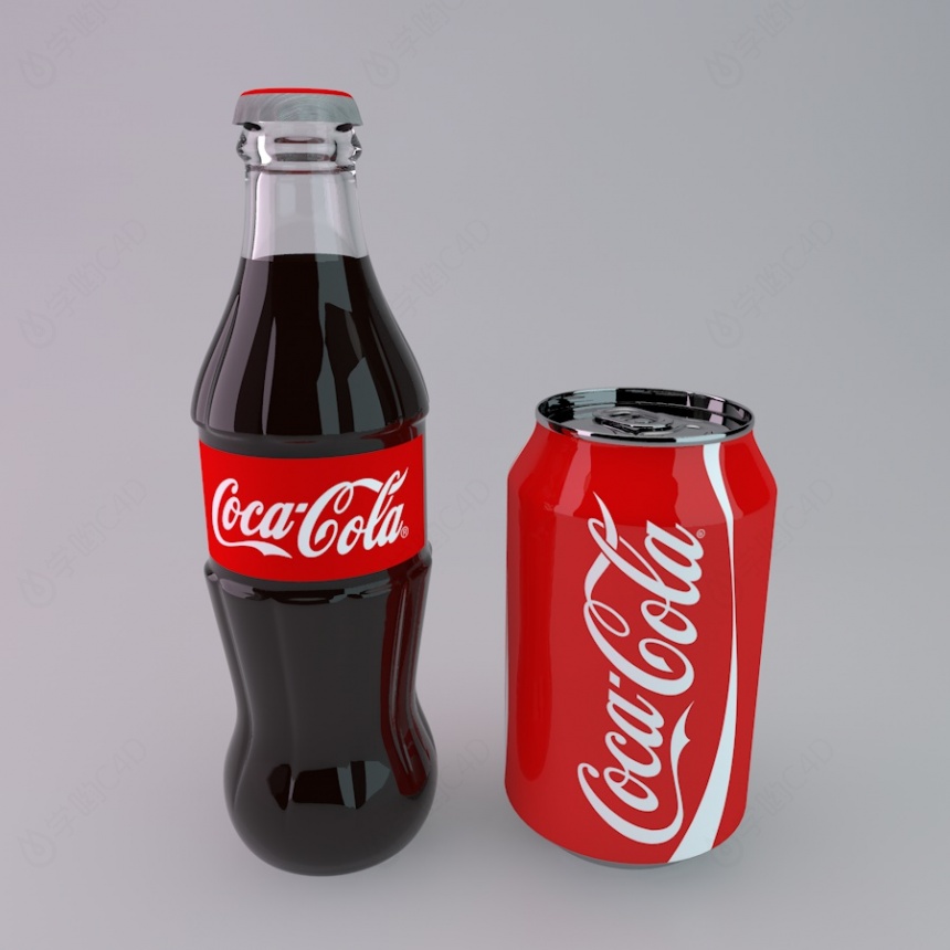 可口可乐C4D模型