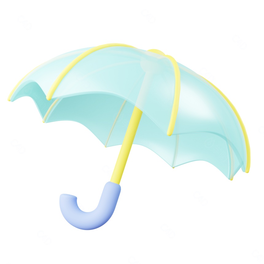 雨伞透明伞卡通伞C4D模型