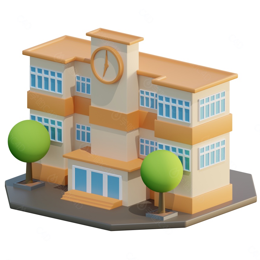 卡通建筑房屋C4D模型