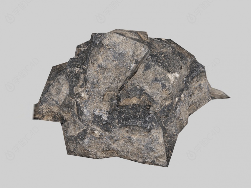 石头岩石C4D模型