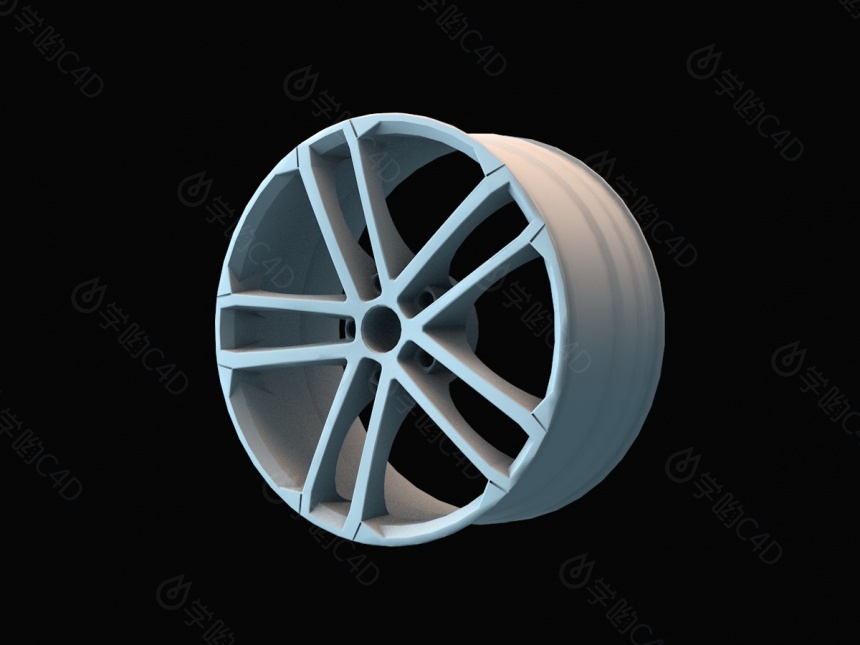 轮辋轮圈车轮部件C4D模型