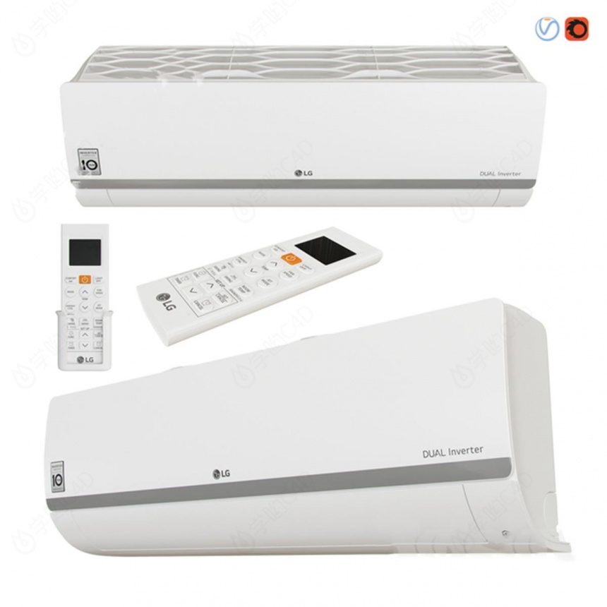 LG空调遥控器C4D模型