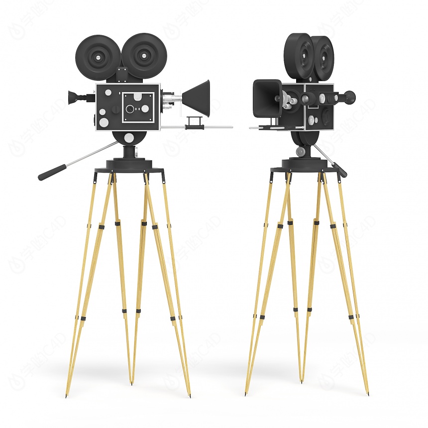 复古电影摄影机C4D模型