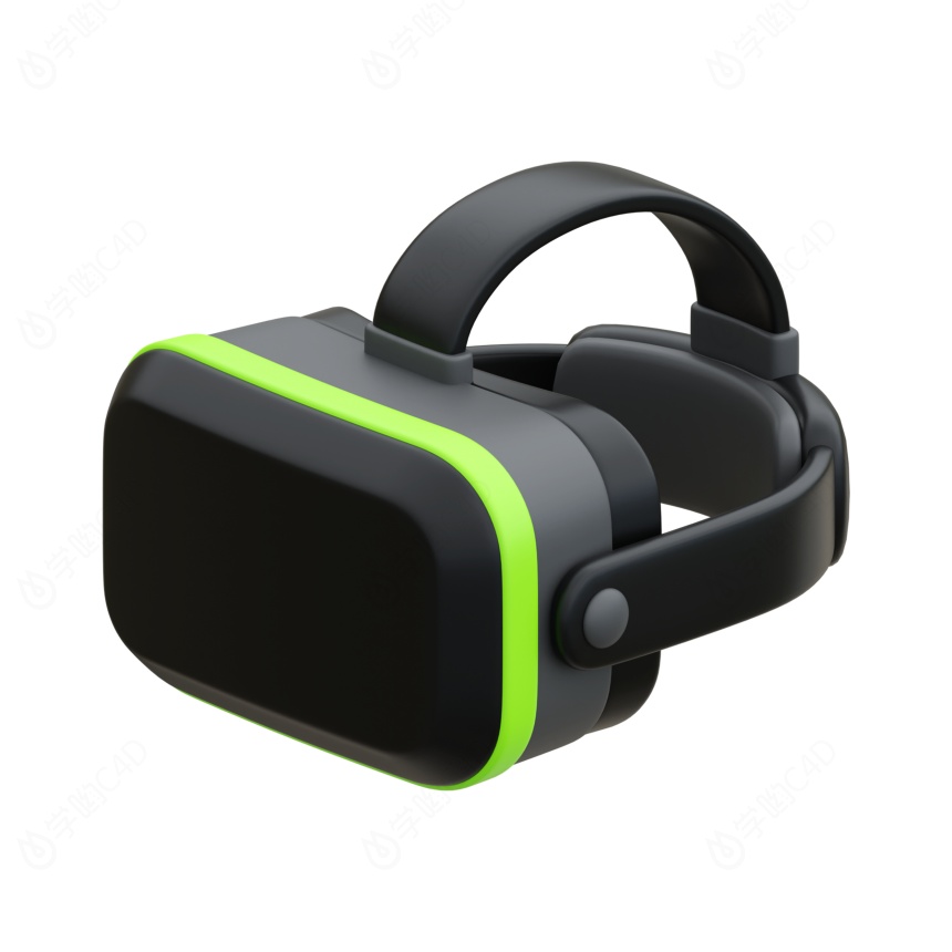 卡通动漫电子产品游戏用品图标摁扭头戴全包3d立体高科技VR眼镜C4D模型