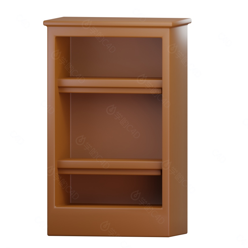 卡通图标摁扭室内家具实木木质书柜置物柜柜子鞋柜衣柜C4D模型