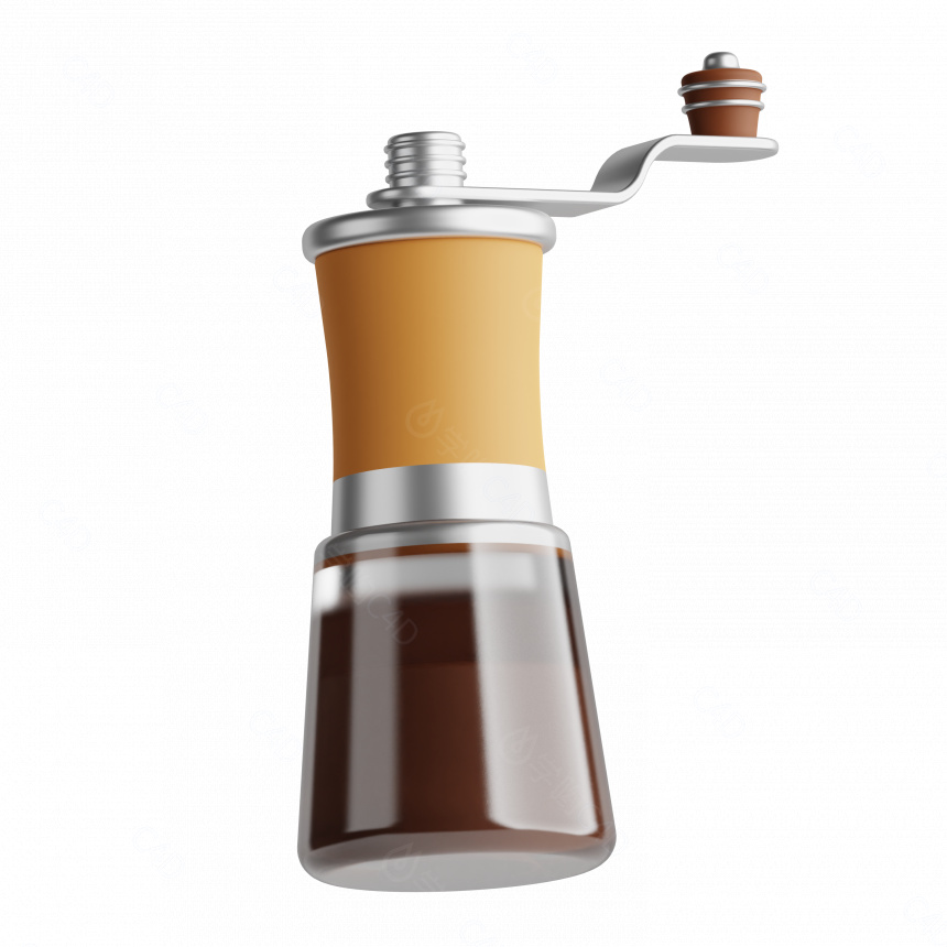 卡通图标咖啡研磨机C4D模型