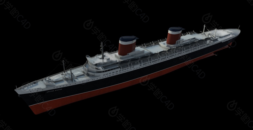 轮船邮轮C4D模型