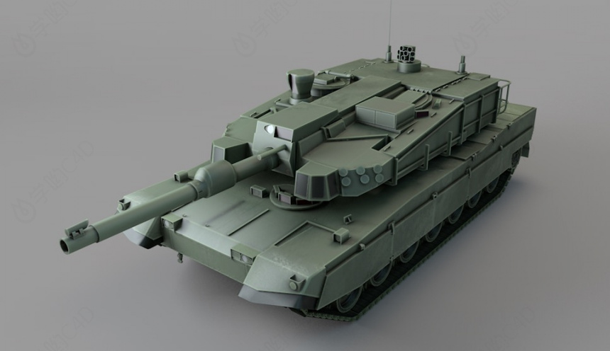 K2“黑豹”主战坦克C4D模型