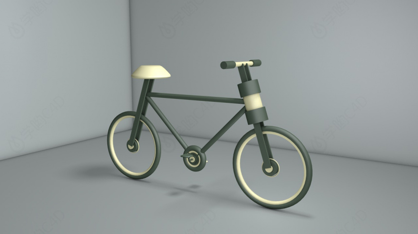 卡通自行车C4D模型