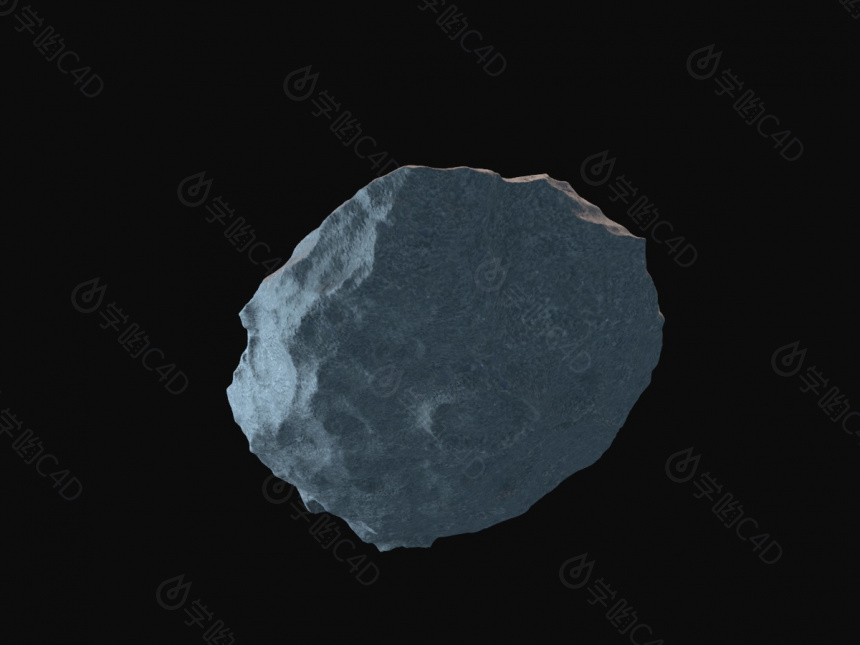 陨石石头C4D模型