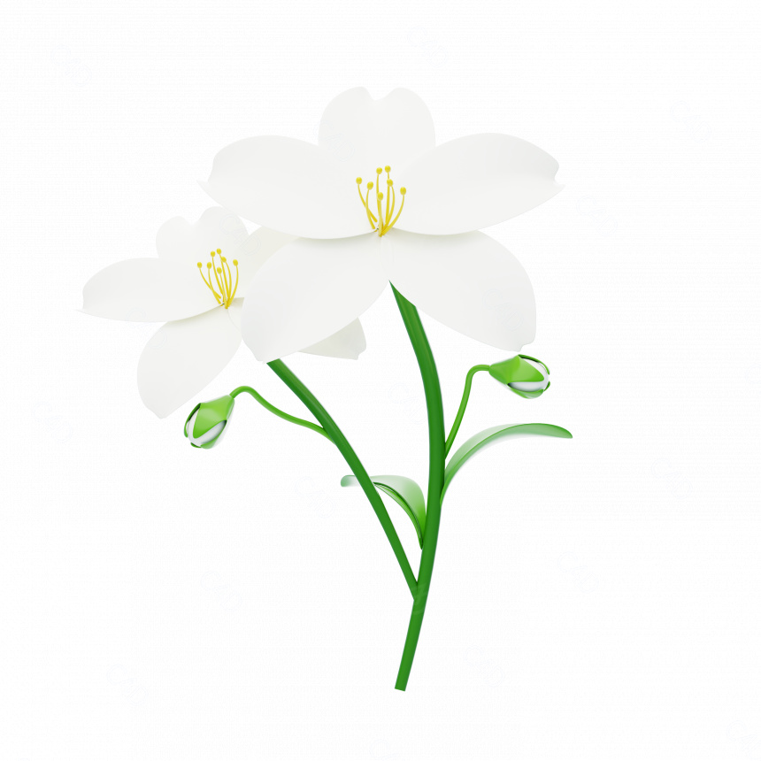 卡通植物花草鲜花花朵花瓣C4D模型