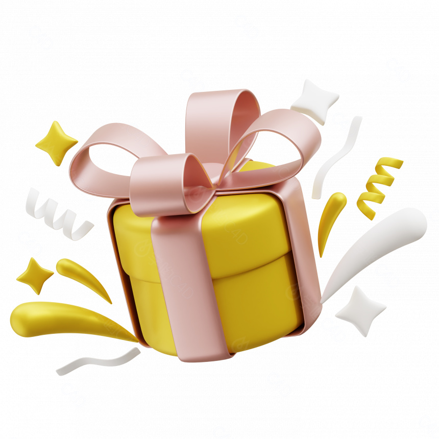 节日庆祝彩纸礼物图标标礼品礼物活动赠品C4D模型