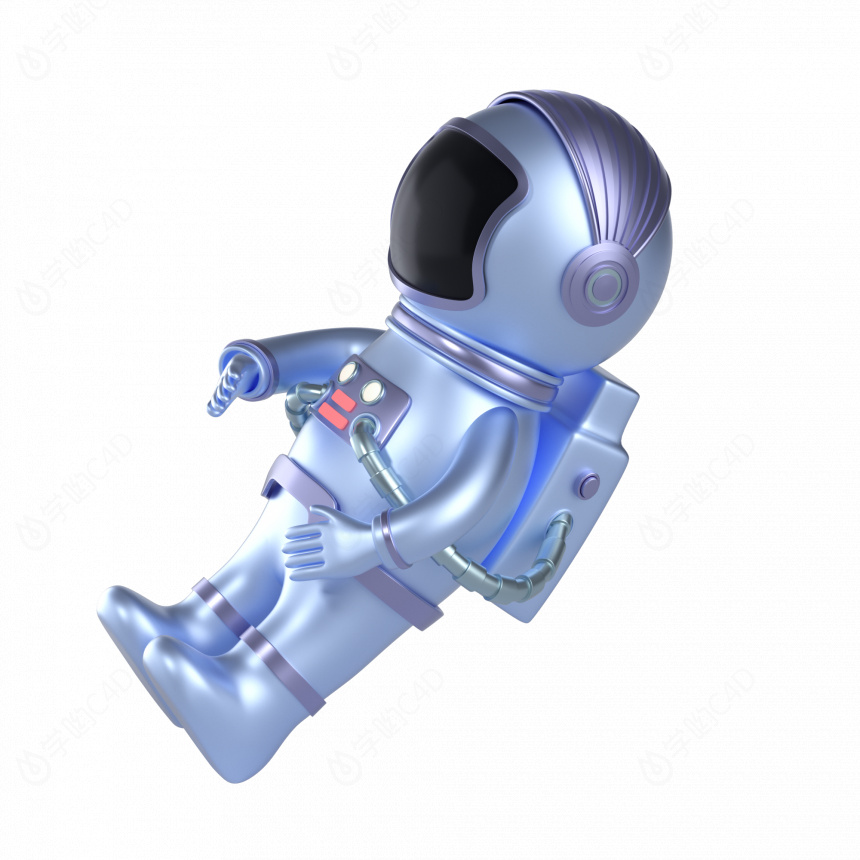 立体宇航员宇宙太空航天员C4D模型