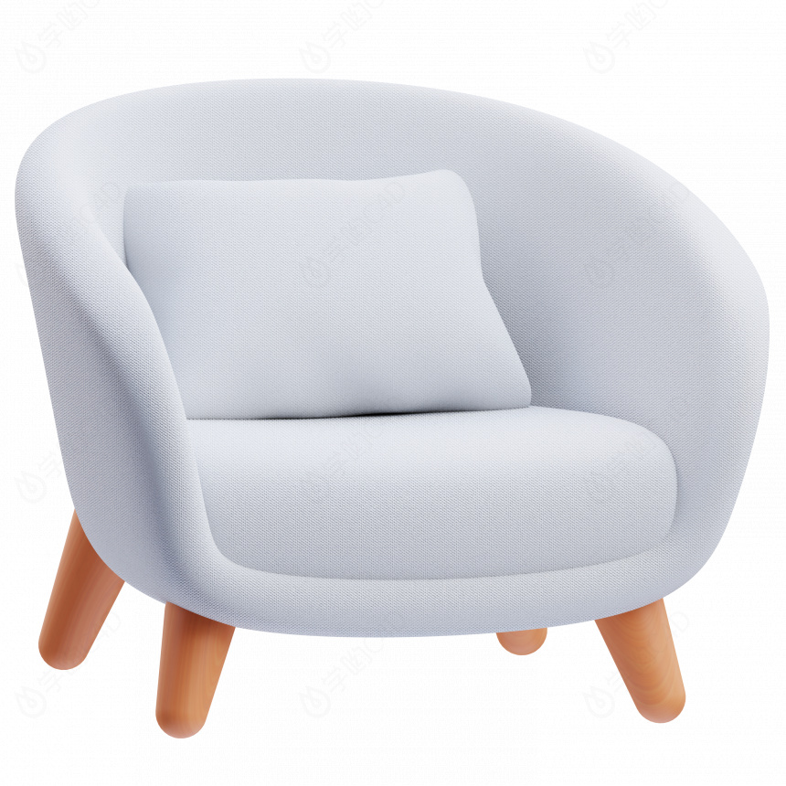立体卡通家具椅子C4D模型
