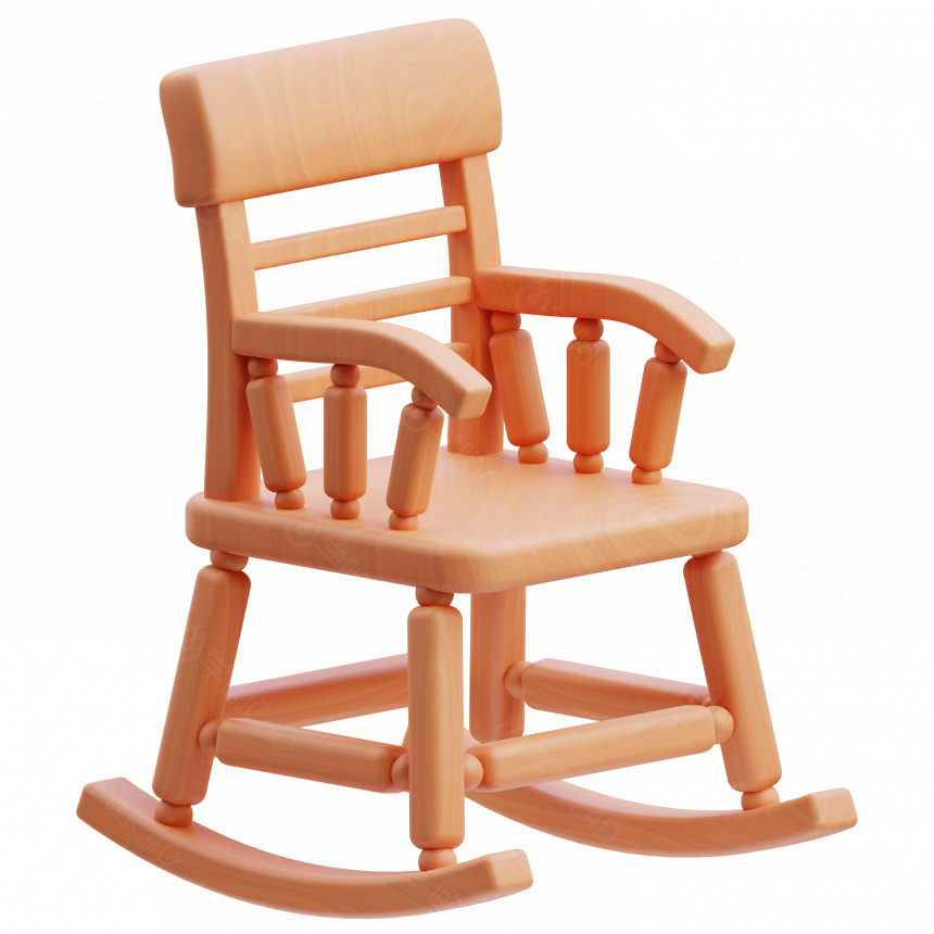 立体卡通家具椅子C4D模型