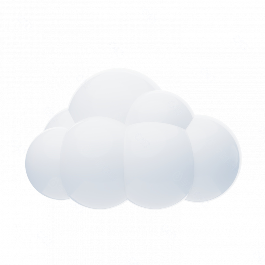 天气立体图标多云C4D模型