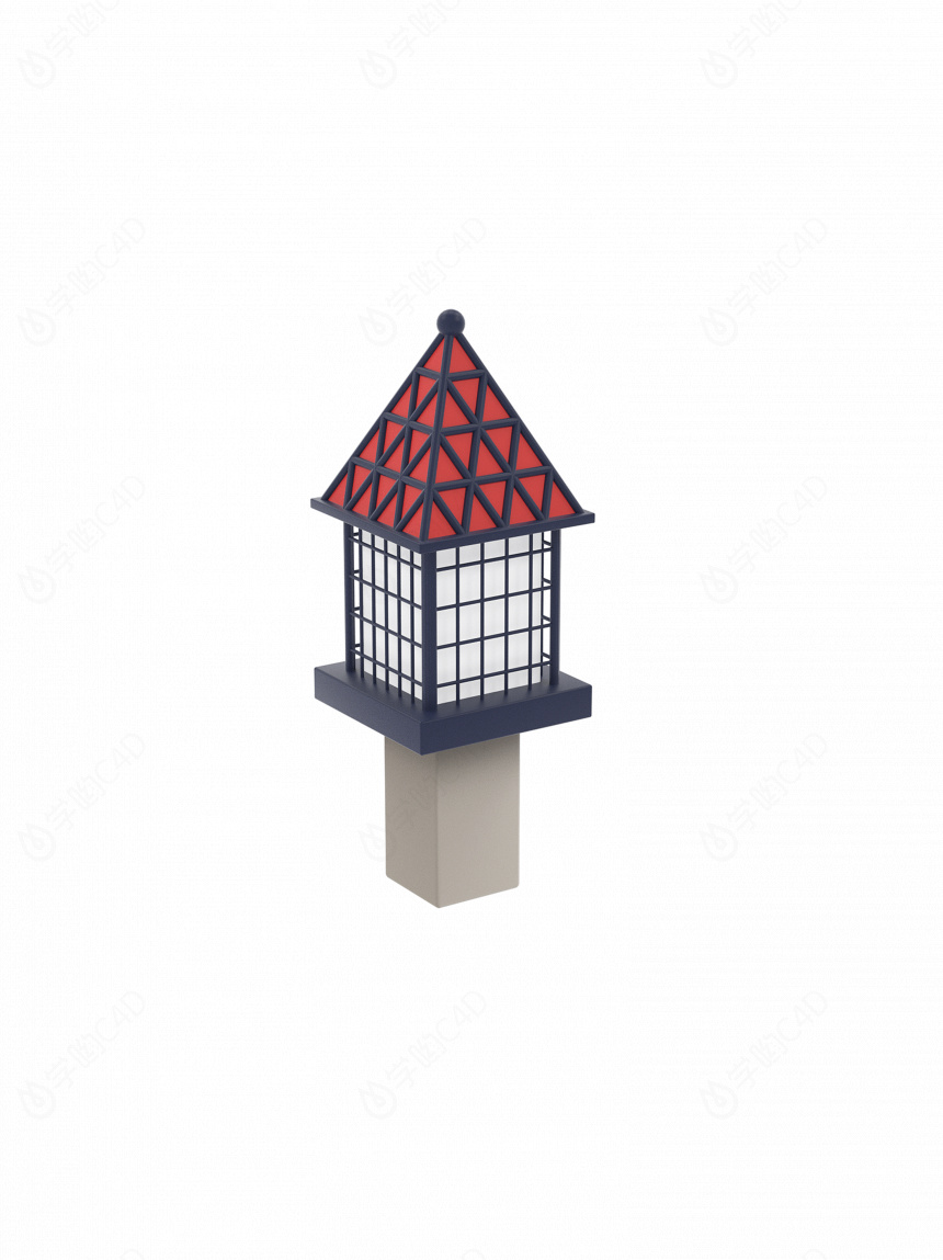立体小房子C4D模型