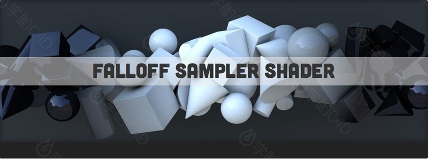 运动变形器着色器生成渐变效果插件 Curious Animal Falloff Sampler Shader V1.01