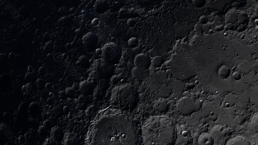 高清月球、月坑表面太空渲染背景图预设