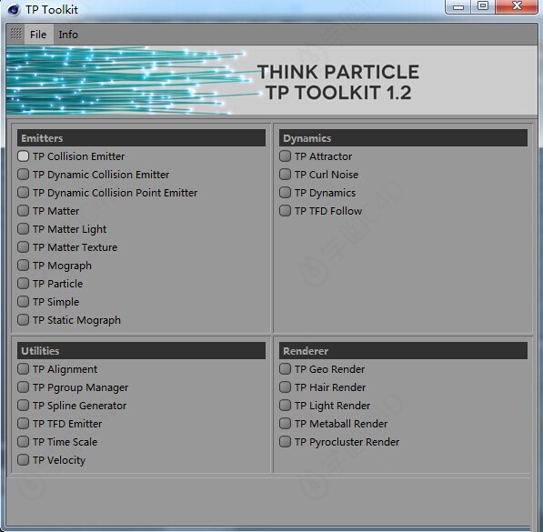 [支持R16]TP粒子插件[MAC+PCR12-15]- TP Toolkit 1.2 Pro For Cinema 4D
