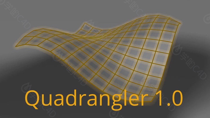 三角面模型转四边面优化插件Quadrangler v1.0 R21-R23 win
