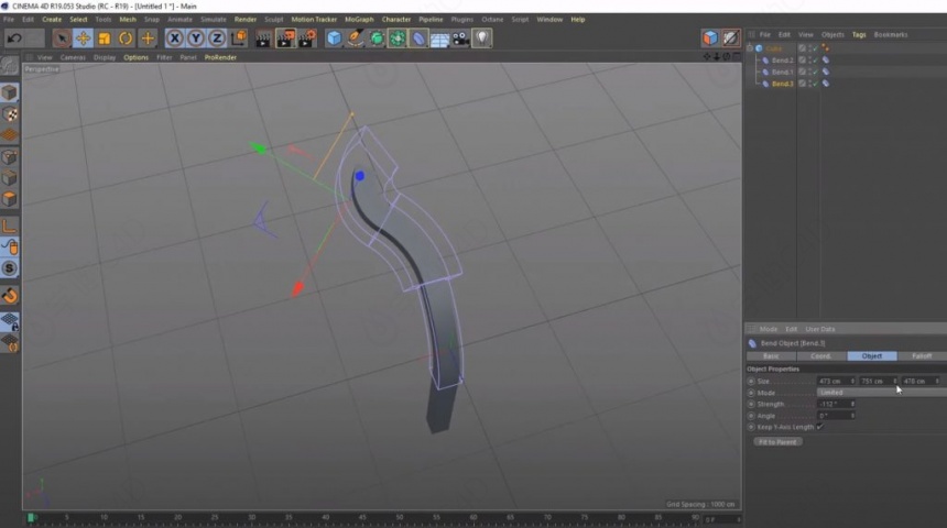C4D弯曲效果器叠加插件 Stack The Bend v1.3 For Cinema 4D R23